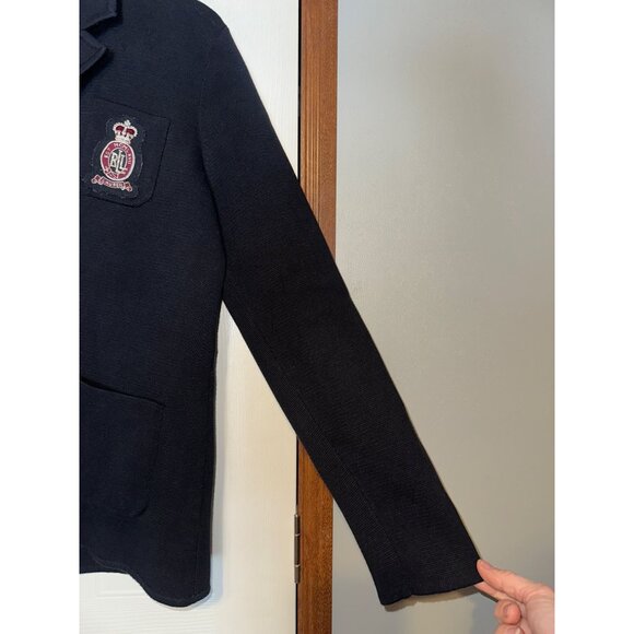 Lauren Ralph Lauren Black Blazer with Embroidered Crest - Picture 4 of 14